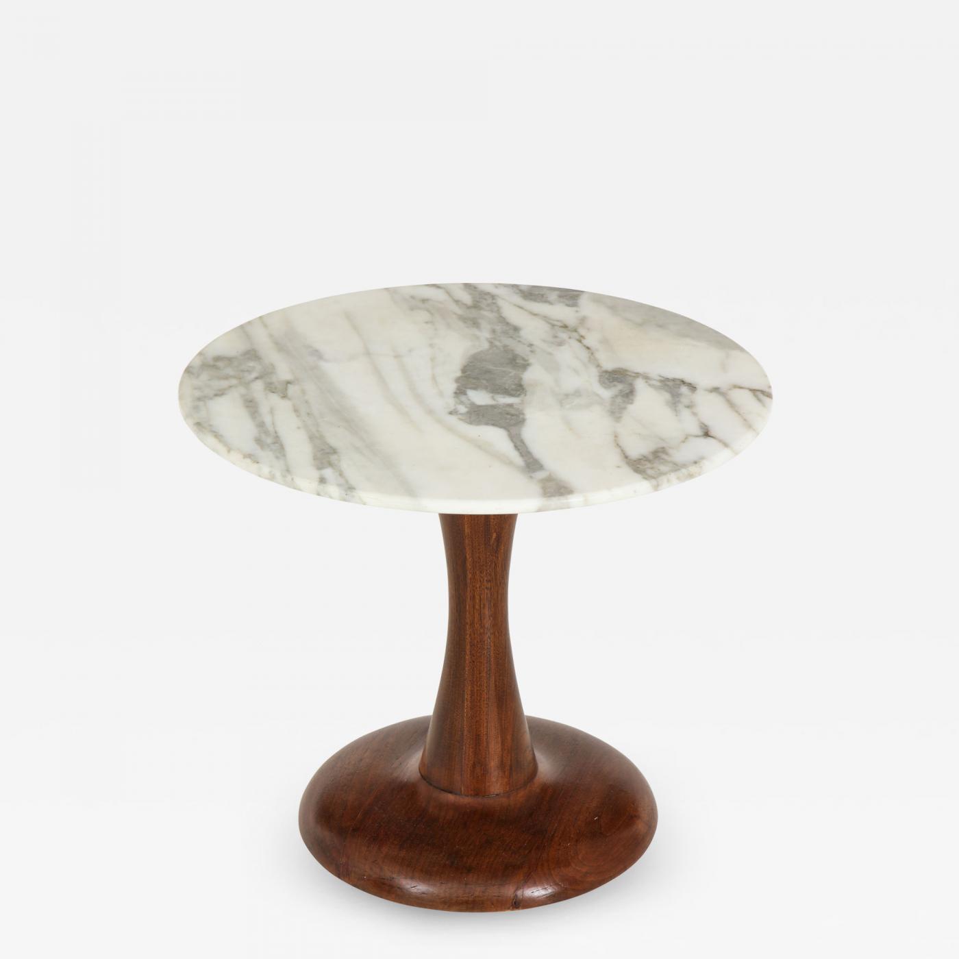 mid century marble top end table