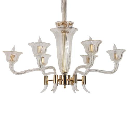 ★60s Italy murano glass vintage chandelier