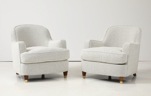 Pair of fine French modernist Club Chairs 