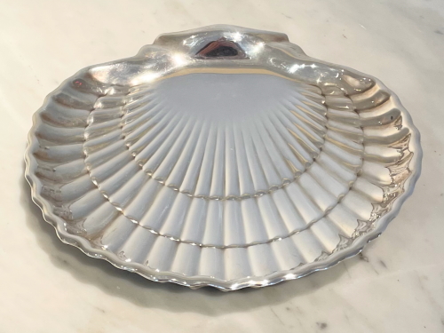 Large Cartier Sterling Silver Seashell Dish